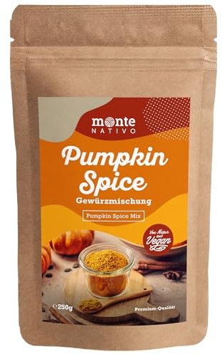 Pumpkin Spice Monte Nativo (250 g) – Zucca Spezia – Ideale per il latte Pumpkin Spice – Condimenti delicatamente essiccati e aromatici ideali per cucinare e condire – Aroma e sapore intesivi