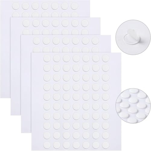 JANYUN 140 Stück Doppelseitige Klebepunkte, 6mm Transparente Klebepads | Wiederverwendbar, Entfernbar, Durchsichtige Runde, Wasserbeständig, Poster Fotos Ballons