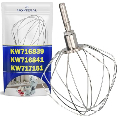 Frusta Ricambio per Impastatrice Planetaria per Kenwood Robot da Cucina | con Codice Originale KW717151 KW716839 KW716841 - Garanzia di 10 Anni - MONTERAL