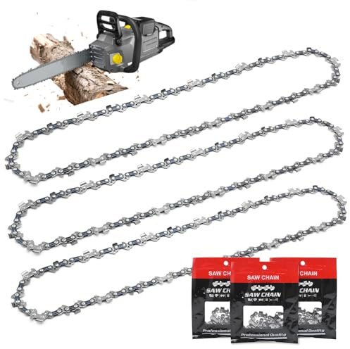 MospdyGear 3 PCS 3/8''LP Pitch .043''(1.1mm) Gauge,14-Inch (35cm) Saw Blades, 52 Drive Links Chainsaw Chain, Replacement for Husqvarna, Ryobi, Makita and More