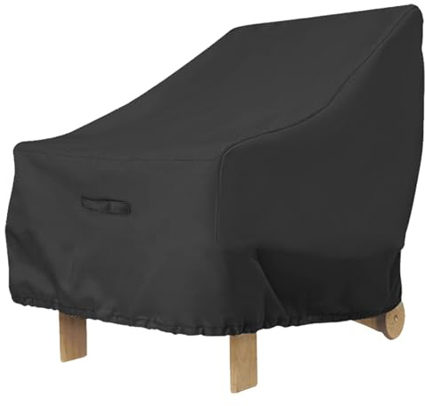 Gartenstuhl Abdeckung 420 D Polyester Wasserdicht Schutzhülle Gartenstühle mit Kordelzug Winddicht UV-Beständiges 78×83×91cm Abdeckung für Gartenstuhl