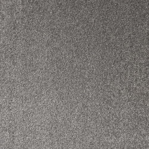 Underfoot Felt-Backed Carpet - Durable Twist Pile Carpet Bleach-Cleanable & Stain-Resistant | Easy Fit DIY Friendly Carpets (Steel, 5m x 1m)