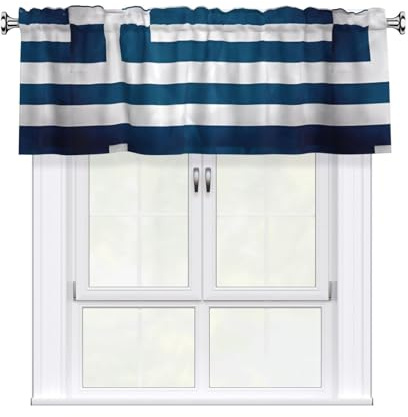 WHJSSF Tenda con stampa bandiera greca con asta corta, 137,2 x 45,7 cm, per finestre di cucina, bagno, lavanderia e studio, con filtro della luce