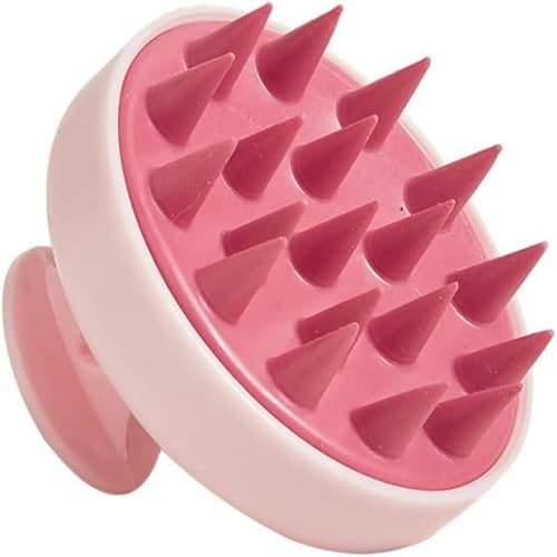 Scalp Massager Shampoo Brush for Hair Care, Relieves Stress & Promotes Blood Flow for Men & Women, for All Hair Types (Pink)