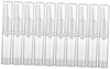 Alipis Lot de 10 Flacons Cosmétiques Pompe 5 Ml sous Vide Plastique Petit Format Rechargeables pour Sérum Contour des Yeux Voyage Usage Professionnel