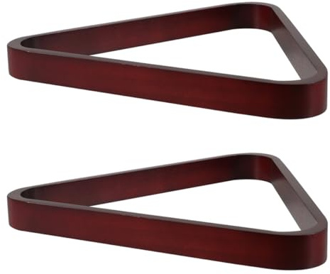CLISPEED 2 Piezas Triángulo Billar Madera Maciza Pulida para Bolas Estándar Soporte Preciso para Mesa de Billar Accesorio Profesional para Pool