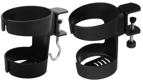 IMIKEYA Soporte para Tazas y Botellas de Escritorio 2 Piezas Abrazadera y Diseño Compacto Plástico Resistente Adecuado para Oficina y Organización de Espacio de Trabajo