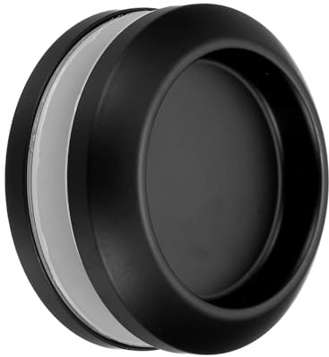 sourcing map Poignées de porte coulissante rondes en verre, 7 cm, en acier inoxydable 304, dos à dos, avec vis pour douche, balcon, bureau, porte coulissante, armoire - Noir