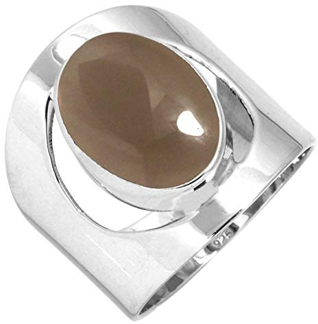 Jeweloporium Onyx, Kristall, Labradorit, Perle, ovaler handgefertigter Ring, echter 925er Sterlingsilber, Boho-Schmuck aus natürlichem Edelstein für Frauen