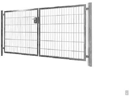 Doppelflügeltor Einfahrtstor Gartentor Tore Hoftor verzinkt 250cm x 103cm inkl. Pfosten