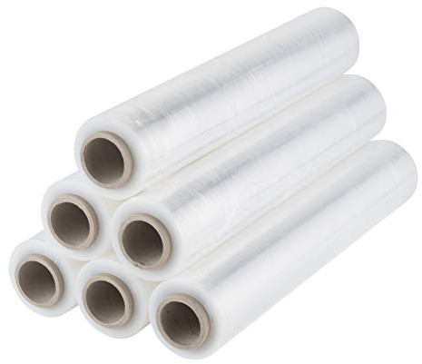 Stretchfolie - Wickelfolie transparent - Umzugsfolie für Möbel - Schrumpffolie dehnbar und reißfest - Verpackungsfolie auf rolle - Einpackfolie - Palettenfolie 300 m (6)