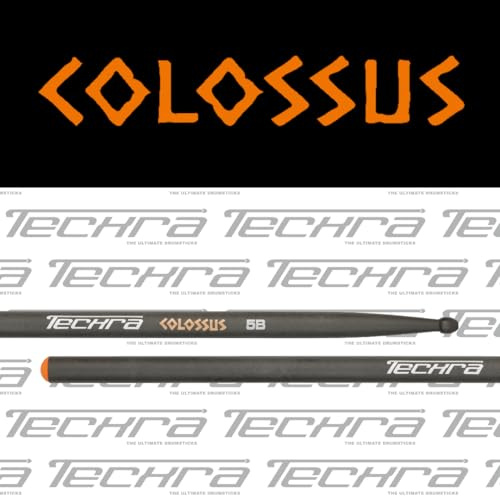TECHRA Colossus 5B, Kohlefaser-Drumstick, agil und schnell, perfekt ausbalanciert mit Vibrationsabsorption und erhöhtem Komfort
