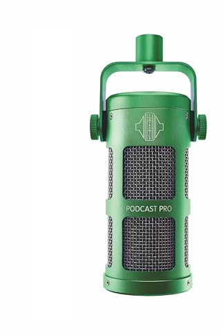 Sontronics PODCAST PRO grün Dynamisches Mikrofon für Podcast, Broadcast, Streaming und Videokonferenz