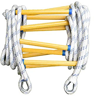 PNAJFUEL Weiche Leiter, Notleiter, Feuerleiter, Strickleiter, Notleitern Mit Haken/20M