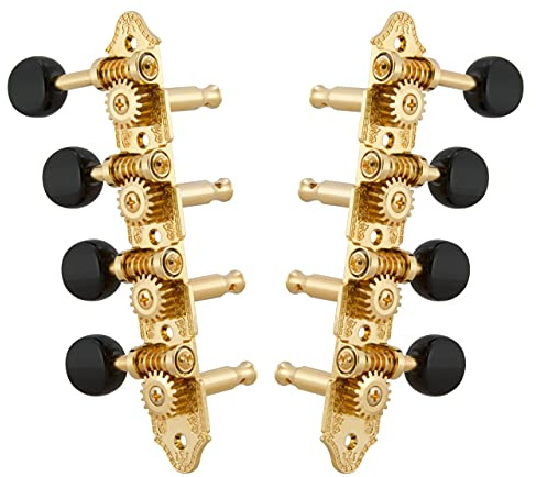 Grover 409FGB Mandolin Machine Heads, Standard 4 + 4, for F Style Mandolins - Gold