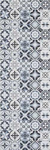 andiamo Teppich Läufer Marrakesch mit ruschhemmender Rückseite - Küchenteppich Küchenläufer Flur Läufer Teppichläufer 70 x 200 cm Grau