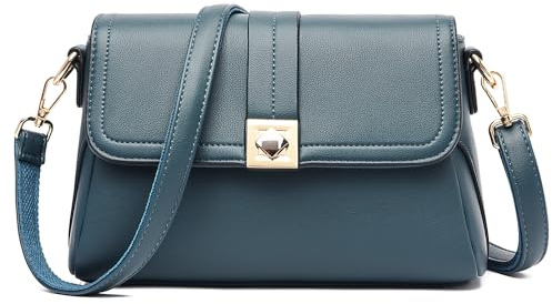 DIRRONA Classique Femmes Sac sous Les Bras Élégant Sacs à Bandoulière Multifonction Femme du Quotidien Décontracté Sacs à bandoulière Voyager Sac de Messager Deux Bretelles Bleu