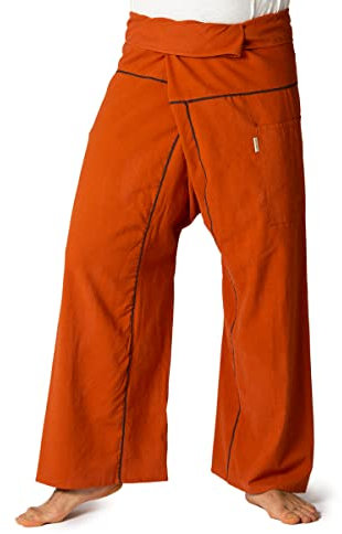 PANASIAM Fisherman Pants Stripe-Design, Brown, XL