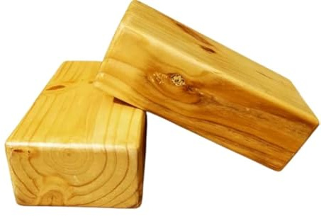 YOGA-NATION Holz Yoga Block Set 2 Stück Yoga Block Iyengar Yoga Block Yoga Zubehör Yoga Geschenk