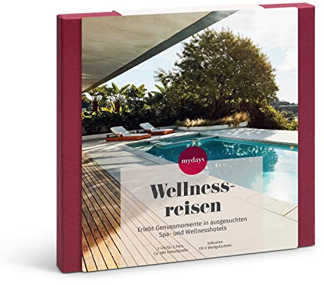 mydays Geschenkbox Wellnessreisen | Reisen für 2 Personen, 2 Übernachtungen inkl. 170€ Guthaben für Kulinarik