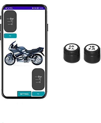 FUBESK Motorrad TPMS Bluetooth Reifendrucksensor - Externe Sensoren für Motorrad
