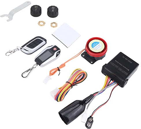 de Alarma de Motocicleta de 2 Vías, Altavoz 105125db, Llave Remota, Resistente Al Agua, Desbloqueo Automático, Uso Universal en Motocicletas de 12 V, (con indicador de