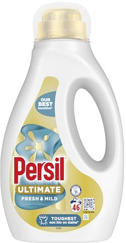 Persil Ultimate Non Bio Fresh & Mild Liquid Detergent our toughest non bio on stains* for sensitive skin 46 washes (1.242 L)