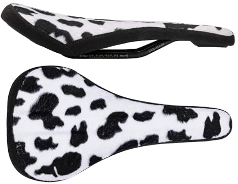 SDG Bel Air 3.0 Traditional Lux-Alloy Animal Saddle – Cow Print – 260 x 140 mm MTB Seat with Classic Bel Air Shape & Fun Cowskin Graphic