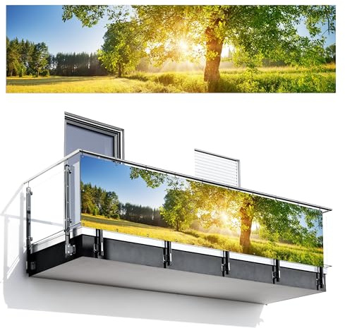 MuchoWow© Balkon Sichtschutz Einseitig Groß PVC Seitenwand Terrassen für