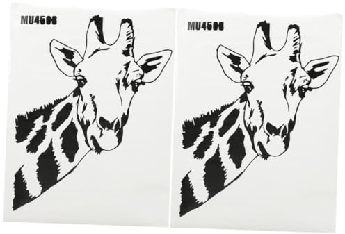 VICASKY 2 Stücke Einzigartige Giraffe Muster Aufkleber Cartoon Kunst Dekorative Aufkleber Hause Aufkleber Abnehmbare
