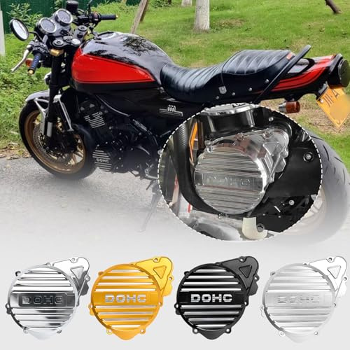 WOOGA Motorradmotorgenerator-Statorabdeckung Motorschutzabdeckung Linke Seitenschutz-Sturzpads kompatibel mit Ka&wa&sa&ki Z900RS/CAFE Z 900RS Z 900 RS Cafe Zubehör 2018-2024 (Schwarz)