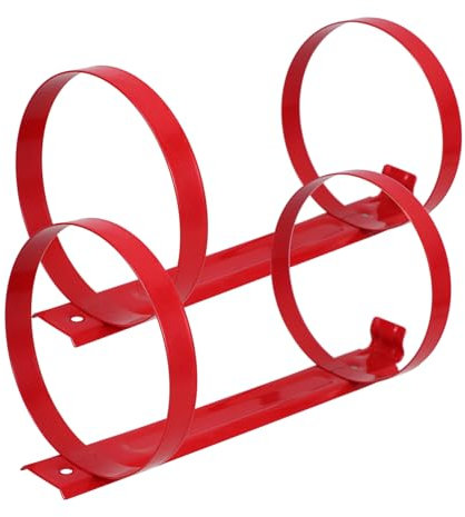 SOLUSTRE Supporto Estintore da Parete in Acciaio al Carbonio per Estintori 2 Kg, Staffa Doppio Anello Salda, Set 2 Pezzi, Montaggio Rapido per Ufficio, Hotel e Spazi Piccoli