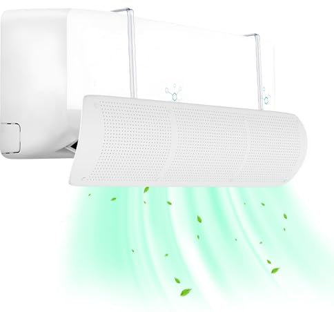 WISCLASS Parabrezza aria condizionata Deflettore Regolabile per Condizionatore Universal, Parabrezz aria condizionata Scudo del condizionatore Freddo/Calda anti diretto Blowing per casa/Ufficio