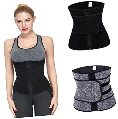 OATIPHO Gummikorsett Taillenformer-gürtel Für Damen Shapewear Taillenband Mit Reißverschluss Sportgürtel Xs Schwarz