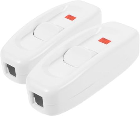 LIFKICH 2pezzi Interruttore Pulsante Vintage Bianco Con Indicatore Led Per Lampade Da Tavolo e Apparecchi Elettrici Controllo Facile e Versatile Per Uso Notturno e Ambienti Domestici