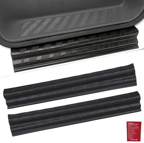 INLY Lot de 2 seuils de portière ABS Noir Compatible avec Sprinter Crafter (2006-2017)