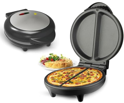 OZTYSGXM Horno EléCtrico para Pizza de Sobremesa para Interior - 850w MáQuina para Hacer Pizza con Placas Antiadherentes, Calentamiento Uniforme/FáCil Limpiar, para Tortilla Pan Tarta