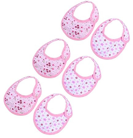 SOPOTUTU 3 Set Doll Feeding Accessories Doll Bibs Saliva Towel Clothing Accessories