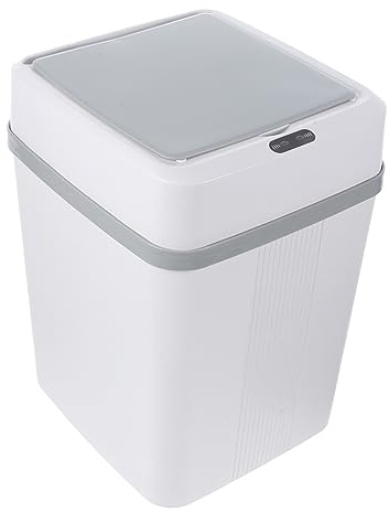HEALSOPTHY Automatic Trash Can with Lid Motion Sensor Garbage Bin for Bathroom Kitchen Bedroom Smart Touchless Rubbish Bin for Home Use Design Reliable Plastic Material