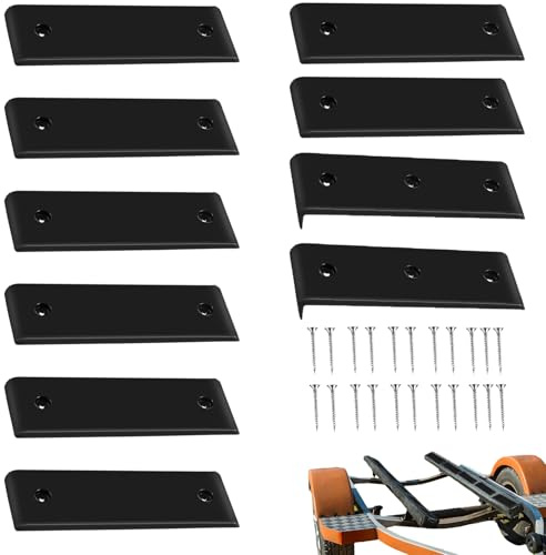 Générique Times superposés de remorque de Bateau Robuste - Tampons de 3x10 Pouces avec kit de de Planche, Accessoire Lisse Glide pour Un Lancement Plus Facile, protecteurs d'extrémité résistants à l