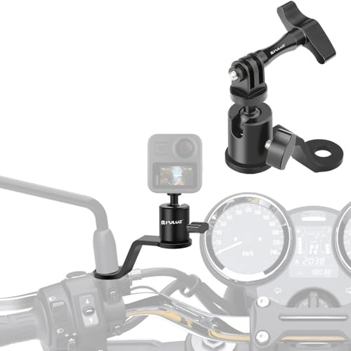 PULUZ Motorcycle Mirror Mount for Gopro Hero/DJI, 360 Rotatable