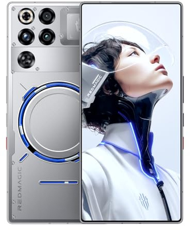 REDMAGIC 11 Pro 144Hz Gaming Handy, 5G Android Smartphone, 16GB RAM+512GB ROM, Snapdragon 8 Elite Gen 5, 6.85 1.5K Full Bildschirm Gaming Telefon, 50MP Kamera, 80W Ladegerät, Silber
