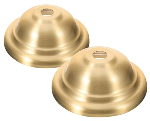 Toddmomy 2 Stück Messing Lampenendkappen Deckenbaldachin Für Pendelleuchten Kronleuchter Diy Lampenzubehör Mit Vintage Britischer Hut Stil 2.76X2.76X1.10Inch