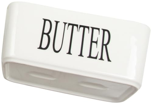 HEALEEP Burriera in Ceramica Rettangolare, Contenitore Per Burro e Formaggio Per Frigorifero, Piatto Da Tavola Facile Da Pulire, Adatto Per Uso Domestico e Ristoranti,