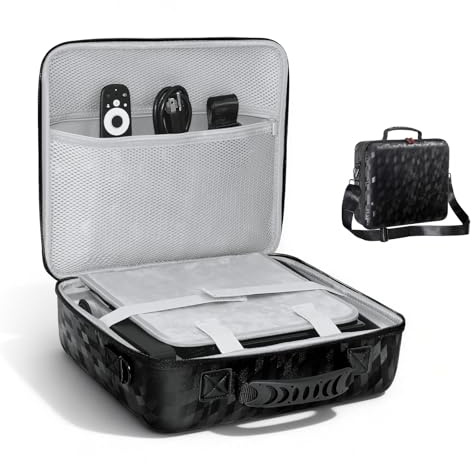 NexiGo Projector Carrying Case for Nova Mini, Hard Travel Case w/Adjustable Strap, Large Capacity Portable Bag Perfectly Fits Nova Mini Projector & Gimbal Stand, Shockproof & Water-Resistant