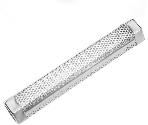 Stainless Steel Smoke Tube for Pellet Grill - 30.5cm BBQ Box with Wood Chips for Gas Charcoal Electric Grills - Portable Outdoor Cooking Accessory for Smoky Flavor