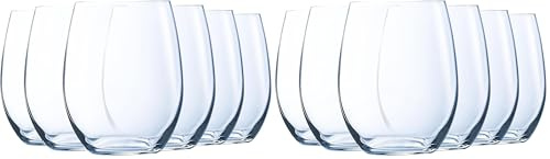 Luminarc - Collection Menades - 6 verres à eau 36 cl - Fabriqués en France - Emballage renforcé (Lot de 2)