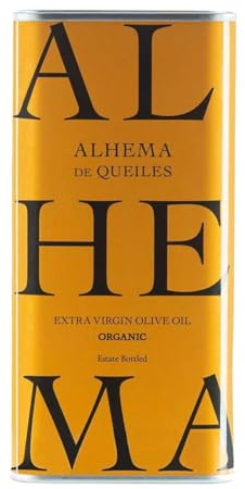 Alhema de Queiles | Aceite de Oliva Virgen Extra Ecológico Variedades Arbequina y Arroniz - lata 500 ml