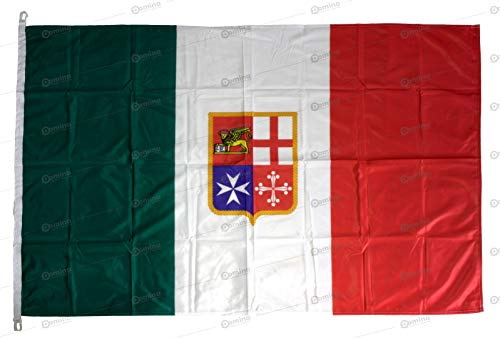 Bandiera Marinara 150x100cm in Tessuto Nautico Antivento da 115g/m², Lavabile con Cordino o Moschettone, Doppia Cucitura e Fettuccia di Rinforzo