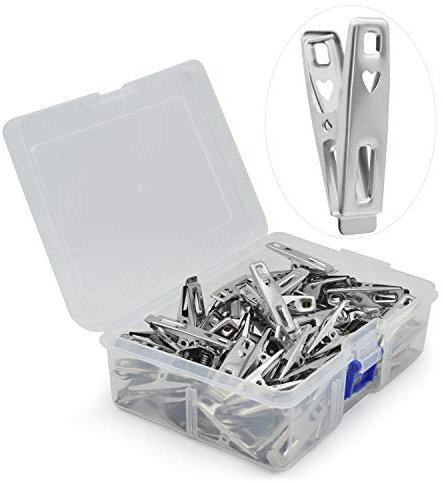 VIPbuy - 60 mollette in acciaio inox, per bucato, vestiti, calze, fotografie e conservazione di cibo